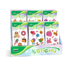 ESPOSITORE DA BANCO 48 STICKERS GOMMATI LEBEZ FANTASY 6 SOGGETTI ASSORTITI A913 ESPOSITORE DA BANCO 48 STICKERS GOMMATI LEBEZ FANTASY 6 SOGGETTI ASSORTITI A913