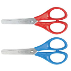 FORBICI PER DéCOUPAGE  ACCIAIO PUNTA ROTONDA COLORI ASSORTITI ROSSO E BLU 13 CM - KF15295