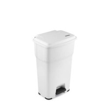 CESTINO GETTACARTE ROTHO HERA 60 L CON PEDALE E COPERCHIO BIANCO - F800060