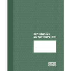 REGISTRO IVA CORRISPETTIVI NUMERATO 1/15 O.C.L. - 23,5X29,7 CM 8 FOGLI - 0507N