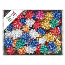 STELLE ADESIVE PER PACCHI REGALO BRIZZOLARI 10 MM Ø 50 MM ASSORTITI OPACO CONF. 100 - 3000