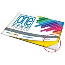 ALBUM DA DISEGNO 20 FF 225 GR/MQ - 24X33 CM - ANGOLI RINFORZATI ONE COLOR FOGLI 5 COLORI ASSORTITI - 7384