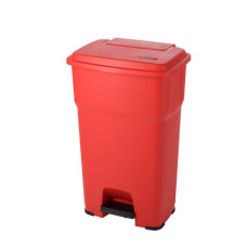 CESTINO GETTACARTE ROTHO HERA 85 L CON PEDALE E COPERCHIO ROSSO - F800072
