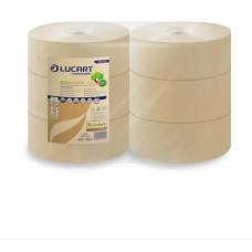 CARTA IGIENICA LUCART ECONATURAL 300 M JUMBO 2 VELI AVANA 6 ROTOLI DA 811 STRAPPI - 812140AP