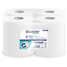 CARTA IGIENICA MINI JUMBO 2 VELI LUCART PROFESSIONALE AQUASTREAM 150 CONF. 12 ROTOLI DA 150 MT - 812223J