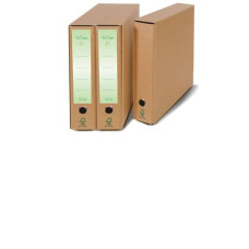 REGISTRATORE PROTOCOLLO EURO-CART ECO ELITE CON CUSTODIA AVANA DORSO 5 CM - FMCXREP5AV