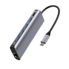 DOCKING STATION UNIVERSALE MULTIPORTA USB-C™ UP PARTS GRIGIO 7 IN 1 UP-DS-9857T
