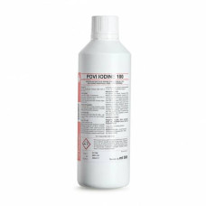 SOLUZIONE ACQUOSA PRONTA ALLUSO POVI IODINE 100 A BASE DI IODOPOVIDONE 10 PVS 500 ML - JOD006