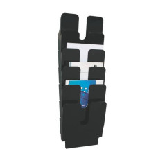 ESPOSITORE DA PARETE DURABLE FLEXIPLUS 6 COMPARTI A4 POLISTIROLO NERO 24,7X10X108 CM