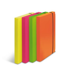 SCATOLE PORTAPROGETTI FELLOWES FLUO DORSO 3 CM PPL ASSORTITI CONF.4 - 1028101