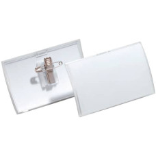 PORTANOMI DURABLE CLICK FOLD CON COMBI CLIP POLIPROPILENE TRASPARENTE INSERTO 54X90MM  CONF. 25 PZ