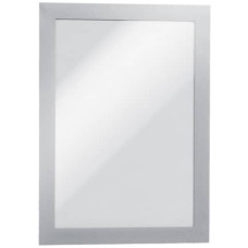 CORNICI CON PANNELLO MAGNETICO DURABLE DURAFRAME® MAGNETIC A5 PVC RIGIDO ARGENTO MET. 174X236MM CONF. 5 PZ
