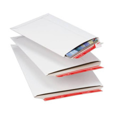 BUSTA RIGIDA PER SPEDIZIONI COLOMPAC IN CARTONE RIGIDO F.TO 17,5X25 CM BIANCO CONF. DA 20 - CP 012.01