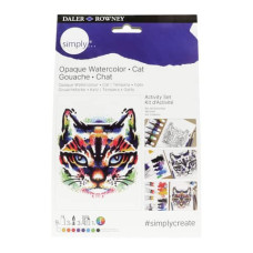 SET ACTIVITY PITTURA GUAZZO DALER ROWNEY SIMPLY GATTO D126100112