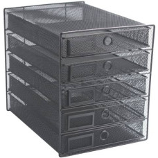 CASSETTIERA 5 CASSETTI 35X27X31 CM NERO