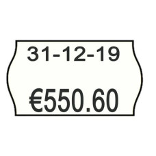 ROTOLO 1000 ETICHETTE PRINTEX SAGOMATE 26X16 MM BIANCO CON STAMPA ROSSA SCONTATO  CONF. 10 - 2616SBP10ST