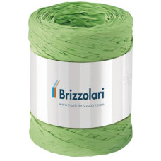 NASTRO IN RAFIA SINTETICA BRIZZOLARI 5 MM X 200 MT VERDE 6802.10