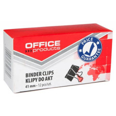 MOLLE FERMACARTE NERO OFFICE PRODUCTS 41 MM - CONF. 12 PEZZI - 18094119-05