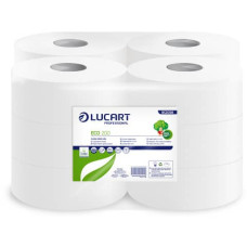 CARTA IGIENICA LUCART ECO 200 M MINI JUMBO 2 VELI 12 ROTOLI DA 527 STRAPPI - 812098U