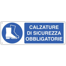 CARTELLO DOBBLIGO 35X12,5 CM - CARTELLI SEGNALATORI CALZATURE DI SICUREZZA E1905K CARTELLO DOBBLIGO 35X12,5 CM - CARTELLI SEGNALATORI CALZATURE DI SICUREZZA E1905K