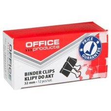 MOLLE FERMACARTE NERO OFFICE PRODUCTS 32 MM - CONF. 12 PEZZI - 18093219-05