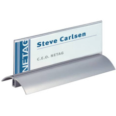 PORTANOMI DA TAVOLO DURABLE DELUXE ARGENTO/TRASPARENTE INSERTO 61X210MM CONF. 2 PZ