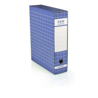 Registratore protocollo con custodia Brefiocart new color 35x28,5 cm dorso 8 cm blu
