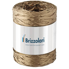 NASTRO IN RAFIA SINTETICA BRIZZOLARI 5 MM X 200 MT ORO 6802.33