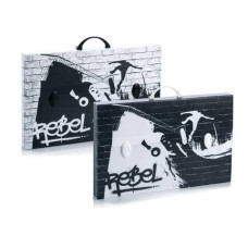 VALIGETTA IN PPL FAVORIT CON STAMPA FAVORIT BLACK&WHITE SOGGETTI ASSORTITI 56,5X36,5X5 CM - 100501076
