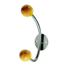 APPENDIABITI DA MURO - 2 POMELLI ALCO ARGENTO/LEGNO U702821 APPENDIABITI DA MURO - 2 POMELLI ALCO ARGENTO/LEGNO U702821