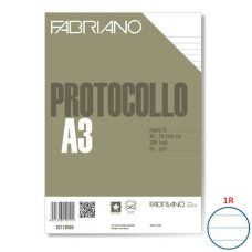 FOGLI PROTOCOLLO FABRIANO PROTOCOLLO BIANCO 60 G/M² 29,7X42 CM RIGATO A 31 CONF. DA 200 FOGLI - 02110560