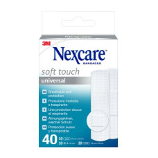 CEROTTI NEXCARE™ UNIVERSAL SOFT TOUCH PLASTER - 3 MISURE ASSORTITI - CONF. 40 CEROTTI - N0540AS