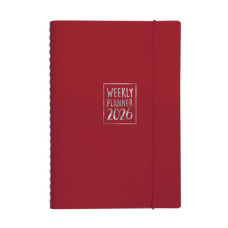 AGENDA SETTIMANALE BIEMBI 2026 ROSSO MAGENTA SPIRALATA CON COPERTINA IN CUOIO RIGENERATO 15X21 CMBNZ265C69-R AGENDA SETTIMANALE BIEMBI 2026 ROSSO MAGENTA SPIRALATA CON COPERTINA IN CUOIO RIGENERATO 15X21 CMBNZ265C69-R