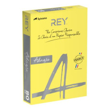 CARTA COLORATA A4 SYLVAMO REY ADAGIO 80 G/M² GIALLO INTENSO 66 - RISMA DA 500 FOGLI - ADAGI080X636