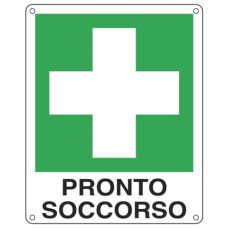 CARTELLO DEMERGENZA 12X14,5 CM - CARTELLI SEGNALATORI PRONTO SOCCORSO E20101K