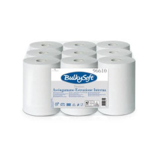 ASCIUGAMANI A ROTOLI AD ESTRAZIONE INTERNA PREMIUM BULKYSOFT STRAPPO 21,5X30 CM - CONF. 9 ROTOLI DA 200 STRAPPI