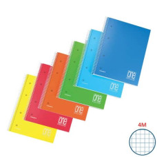 QUADERNO SPIRALATO MAXI ONE COLOR COPERTINA IN PPL - 80+1 FF - A5 QUADRETTO 4M - 2937