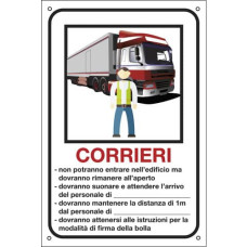 CARTELLO INFORMATIVO 20X30 CM PER CORRIERI PERSONALIZZABILE