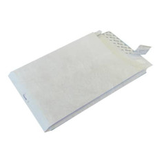 BUSTE A SACCO  ANTI-STRAPPO CON STRIP E 3 SOFFIETTI TYVEK POSTYVEK 55 G/M² BIANCO 22,9X32,4 CM  CONF 100 PEZZI