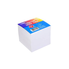 BLOCCO IN CARTA BIANCA COLLATO SU 1 LATO 90X90X90 MM - 800 FOGLI MEMOIDEA WHITE CUBE - 3290