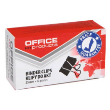 MOLLE FERMACARTE NERO OFFICE PRODUCTS 25 MM - CONF. 12 PEZZI - 18092519-05