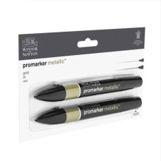 PENNARELLI DOPPIA PUNTA WINSOR&NEWTON ORO - CONF. 2 PEZZI - 0290149