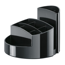 PORTAPENNE RONDO HAN IN POLISTIROLO CON 9 SCOMPARTI NERO 14X14X10,9 CM - CODICE PRODOTTO: 17460-13
