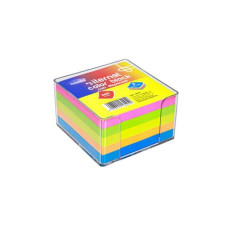 DISPENSER NEUTRO TRASPARENTE CON BLOCCO IN CARTA COLORATA NON COLLATO 90X90 MM MEMOIDEA 500 FOGLI - 3294