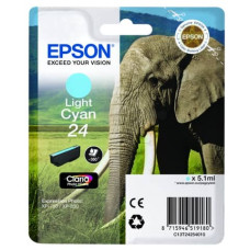 CARTUCCIA PER STAMPANTI INKJET ELEFANTE 24 EPSON CIANO CHIARO C13T24254012