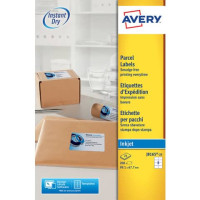 Etichette bianche per pacchi Avery quickdry™ 99,1x67,7 mm - 8 et/foglio - stampanti inkjet - conf. da 25 fogli j8165-25