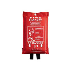 COPERTA ANTIFIAMMA IN TESSUTO DI VETRO DI COLORE ROSSO PVS 120X180 CM COP208               