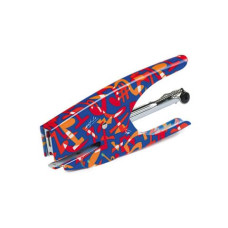 CUCITRICE MANUALE A PINZA POP OFFICE COLLECTION ACCIAIO CROMATO FANTASIA NOTES PASSO 6 0081