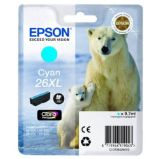 CARTUCCIA PER STAMPANTI INKJET ALTA CAPACITA ORSO POLARE 26XL EPSON CIANO C13T26324012