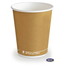 BICCHIERE 8OZ (240ML) AVANA IN CARTONCINO BIO SCATOLIFICIO DEL GARDA AVANA - CONF. 50 PEZZI - 317-65-S